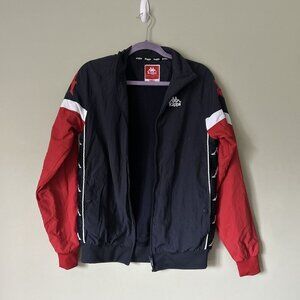 Kappa Jackson Navy Blue Red White Logo Track Jacket Men's Size Small S